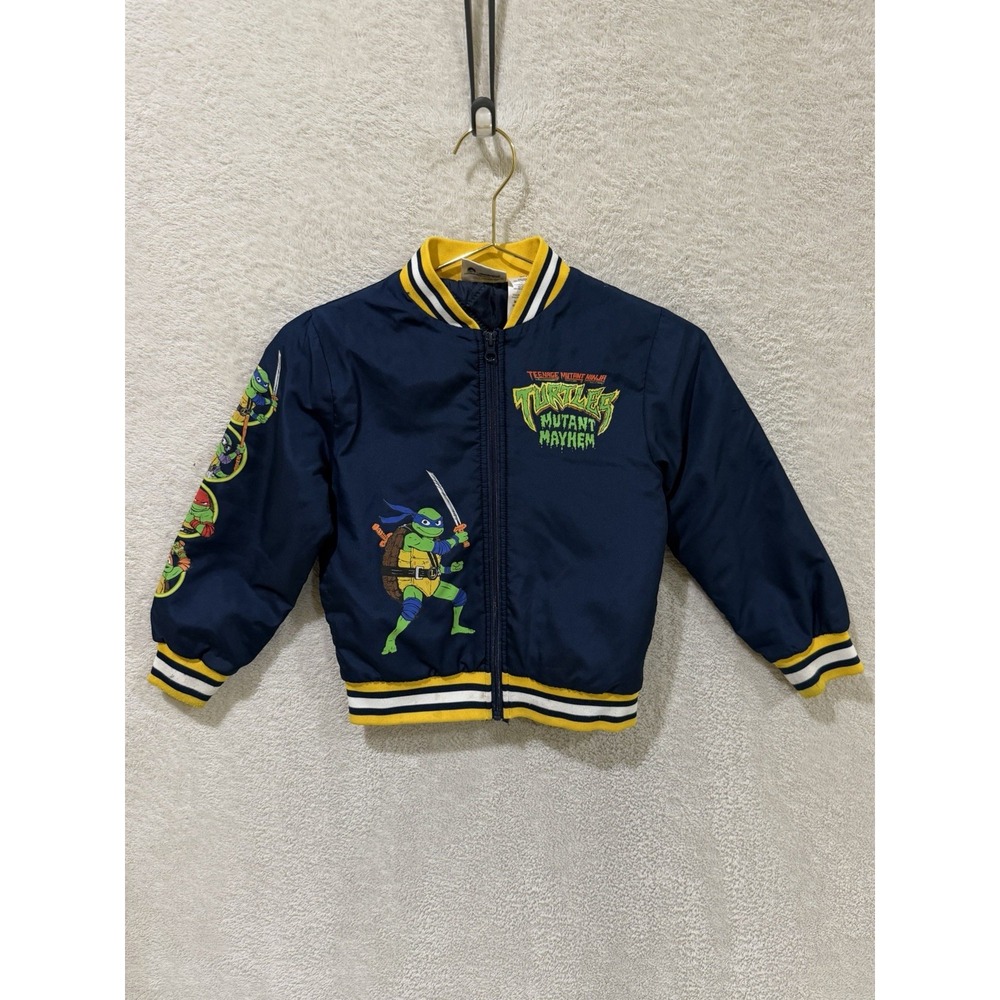 Nickelodeon TMNT Teenage Mutant Ninja Turtle Mayhem Bomber Jacket Navy Kids 6/7
